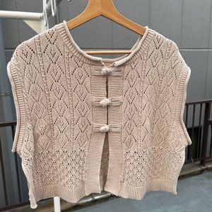 Kimono Style Midi Cropped Sweater, NWOT